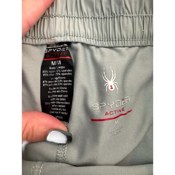 Spyder Active 2-in-1 Running Shorts Seafoam Green Women’s Medium Lightweight - Picture 3 of 8